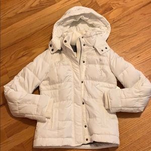 Abercrombie & Fitch white down jacket